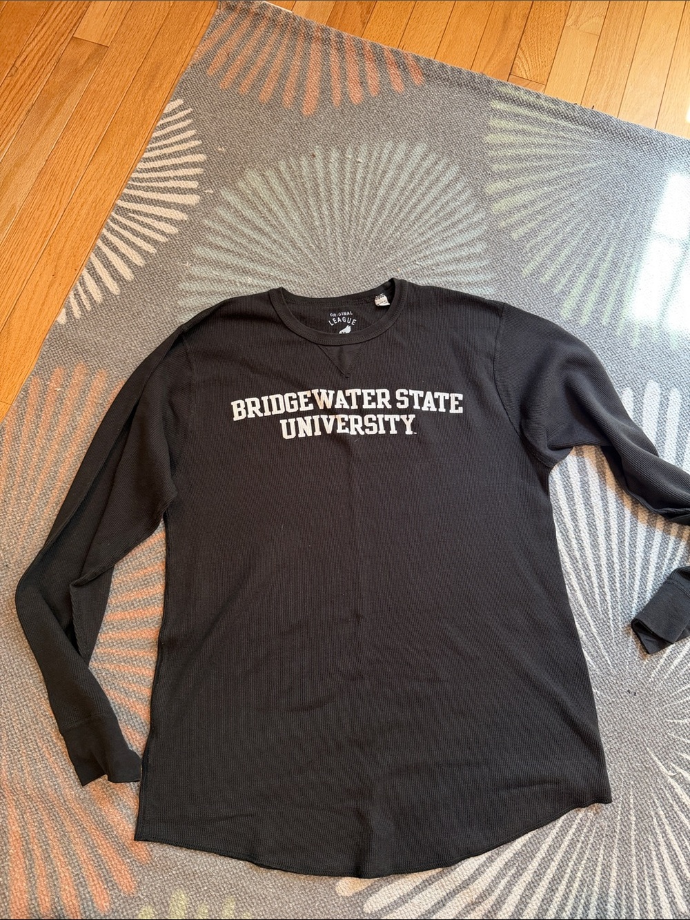 Bridgewater State University Black Long-Sleeve Thermal Tee